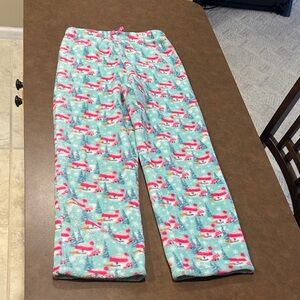Vineyard Vines Snowman Pajama Bottoms - Pink and Blue